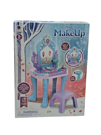 صورة مجموعة لعب طاولة التجميل دريسينج اند بيوتي مجموعة لعب إبداعية مصممة بطريقة رائعة. - تتميز بالأصوات والأضواء.